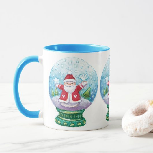 Snowglobe Santa Claus, Star, Bird Mok (Met donut)