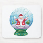 Snowglobe Santa Claus, Star, Bird Muismat (Voorkant)