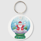 Snowglobe Santa Claus, Star, Bird Sleutelhanger (Achterkant)