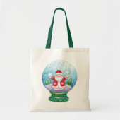 Snowglobe Santa Claus, Star, Bird Tote Bag (Voorkant)