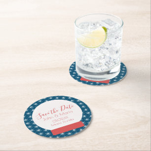 Snowglobe Snowflakes Sparen de Datum Ronde Kartonnen Onderzetter