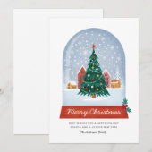 Snowglobe-Wenskaart Feestdagenkaart (Voorkant / Achterkant)