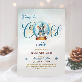 Snowglobe Winter Thema Baby shower Kaart