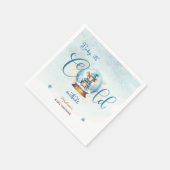 Snowglobe Winter Thema Baby shower Servet (Hoek)