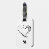 Snowheart Bagagelabel Snowheart Bird (Achterkant verticaal)