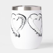 Snowheart Water Bottle Wine Tumbler Moonhearts (Achterkant)