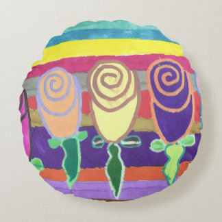 Snowie Roses Round Pillow Rond Kussen