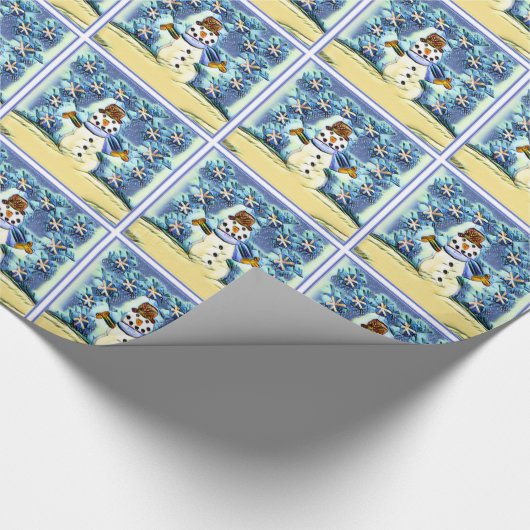 Snowie Snowman Cadeaupapier (Hoek)