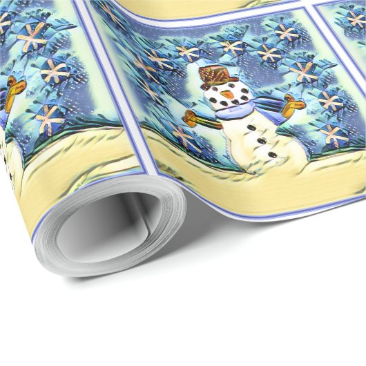 Snowie Snowman Cadeaupapier (Rol Hoek)