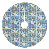 Snowie Snowman Fleece Kerstboom Rok (Voorkant)