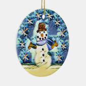 Snowie Snowman Keramisch Ornament (Rechts)