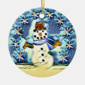 Snowie Snowman Keramisch Ornament (Voorkant)