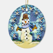 Snowie Snowman Keramisch Ornament (Links)