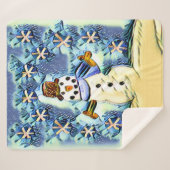 Snowie Snowman Sherpa Deken (Voorkant (horizontaal))