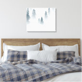 Snowing Forest Canvas Afdruk (Insitu (Slaapkamer))