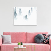 Snowing Forest Canvas Afdruk (Insitu (Woonkamer))