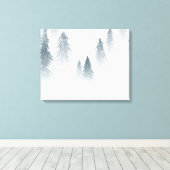 Snowing Forest Canvas Afdruk (Insitu (Houten vloer))