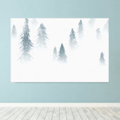 Snowing Forest Canvas Afdruk (Insitu (Houten vloer))