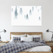 Snowing Forest Canvas Afdruk (Insitu (Slaapkamer))