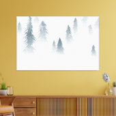 Snowing Forest Canvas Afdruk (Insitu (Woonkamer))