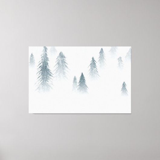 Snowing Forest Canvas Afdruk (Voorkant)