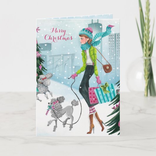 Snowing Hearts - Kaart kerstcadeautjes (Voorkant)