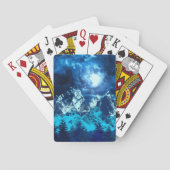 Snowing Night Mountains Pokerkaarten (Achterkant)