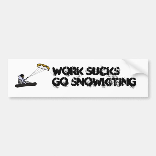 snowkietswerk bumpersticker (Voorkant)