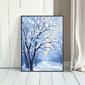 Snowkissed Forest | Winter Watercolor Painting Poster