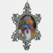 Snowlady Snowflake Pewter Ornament (Links)