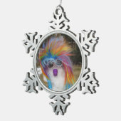 Snowlady Snowflake Pewter Ornament (Rechts)