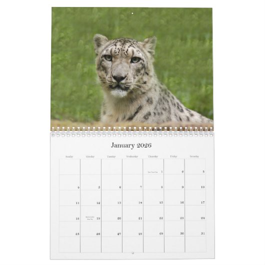 SnowLeopardBCR012, winterluipaard Kalender (Jan 2026)