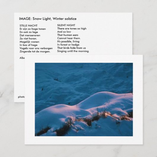 SNOWLIGHT BRIEFKAART (Voorkant / Achterkant)
