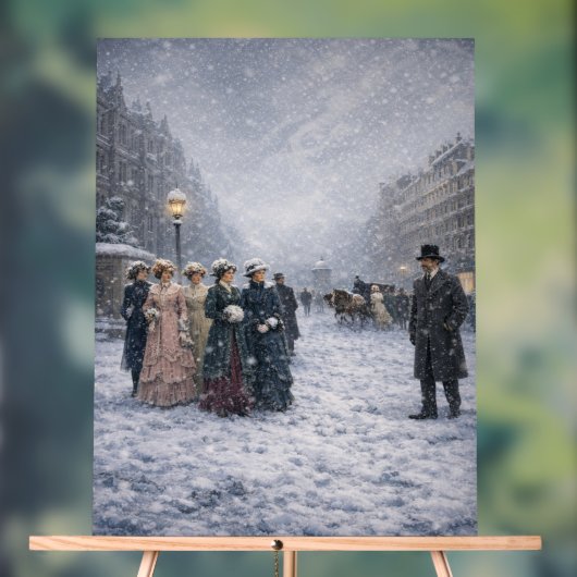 Snowlight in Paris Acryl Bord (Neutraal)