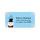 snowmam etiket (Voorkant)