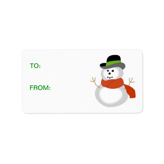Snowman1 Gift Stickers (Voorkant)