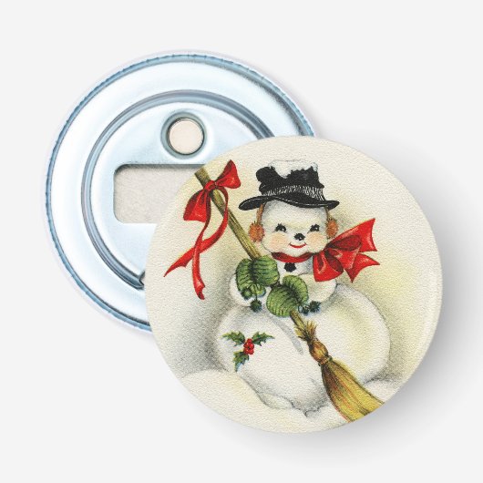 Snowman 001 button flesopener (Voorkant)