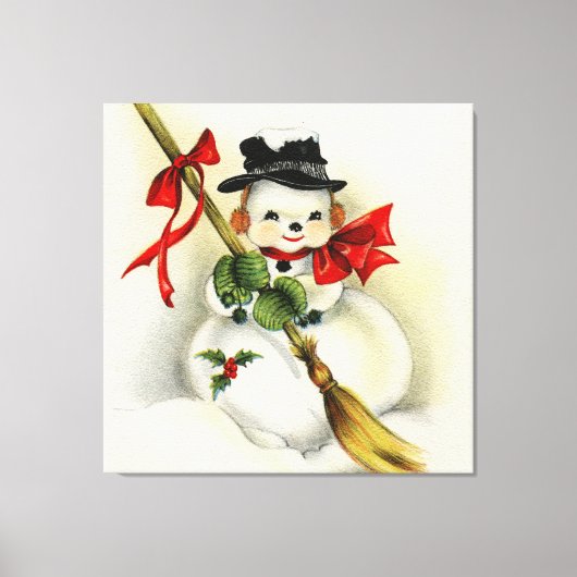 Snowman 001 canvas afdruk (Voorkant)