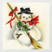 Snowman 001 raamsticker (Vel)