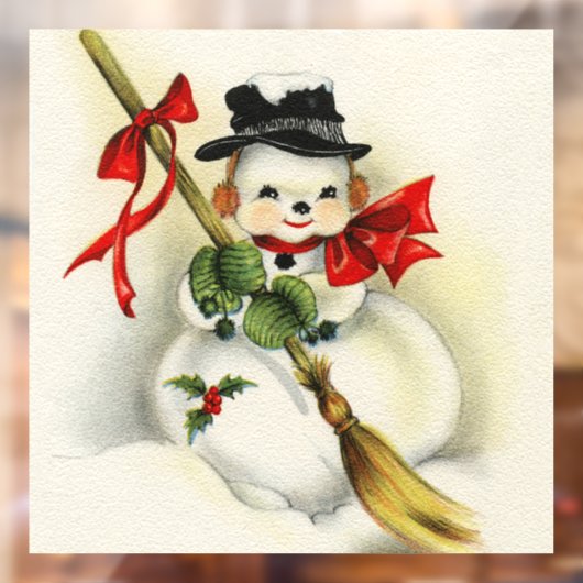 Snowman 001 raamsticker (Vel 2)