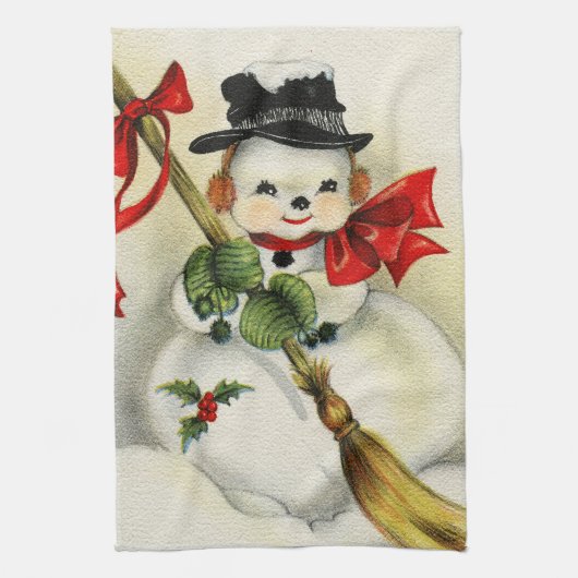 Snowman 001 theedoek (Verticaal)