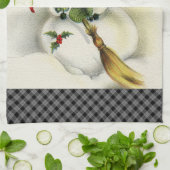 Snowman 001 theedoek (Gevouwen)