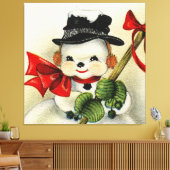 Snowman 004 canvas afdruk (Insitu (Woonkamer))