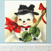 Snowman 004 canvas afdruk (Insitu (Houten vloer))