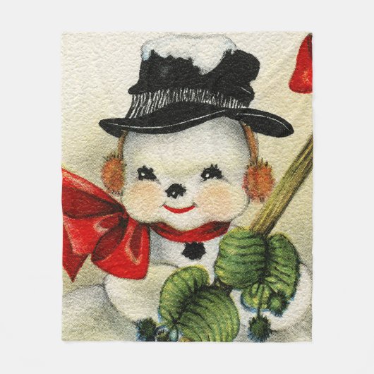Snowman 004 fleece deken (Voorkant)