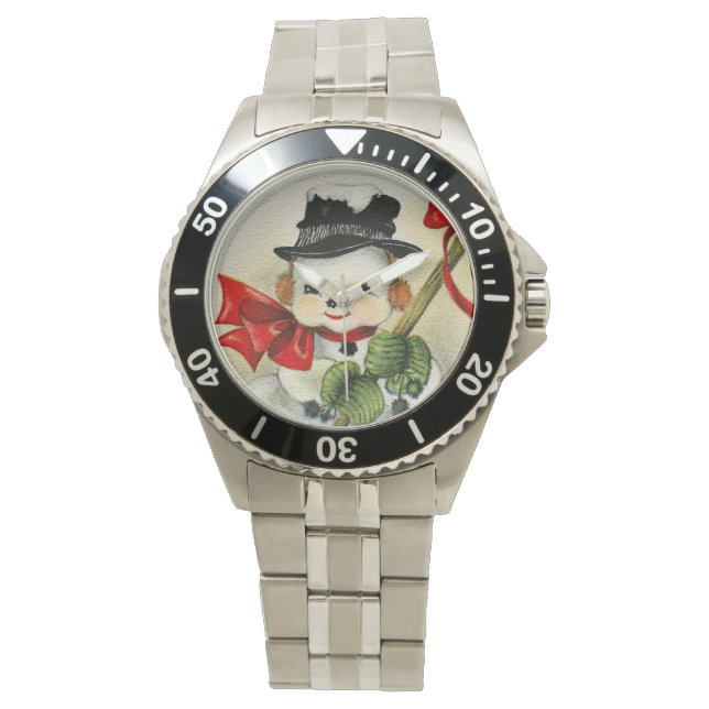 Snowman 004 horloge (Voorkant)