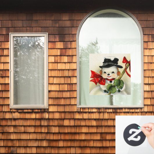 Snowman 004 raamsticker (Huis Raam)