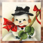 Snowman 004 raamsticker (Vel 2)