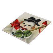 Snowman 004 tegeltje (Zijkant)