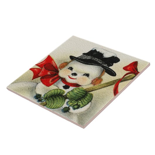 Snowman 004 tegeltje (Zijkant)